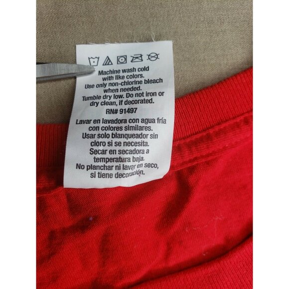 Dec 25th Santa Claus Red Short Sleeve T-Shirt Men's Size Extra Large Holiday Dec - Picture 7 of 7